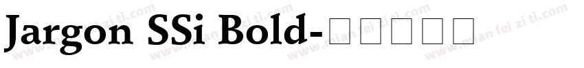 Jargon SSi Bold字体转换
